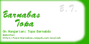barnabas topa business card