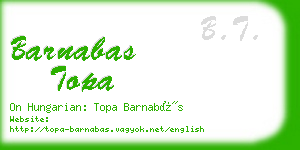 barnabas topa business card